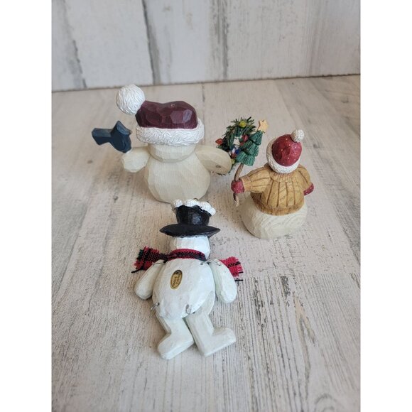 Snowman wreath bird ornament figure xmas set unique - Picture 8 of 9